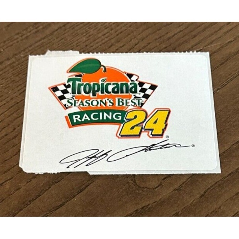 Vtg 2000 Tropicana JEFF GORDON #24 NASCAR 3'' x 2.5'' Sticker HTF